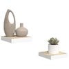 vidaXL Prateleiras de parede 2 pcs 23x23,5x3,8cm MDF carvalho e branco