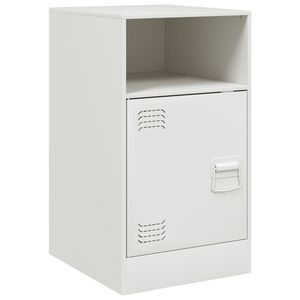 vidaXL Mesa de cabeceira 34,5x39x62 cm a&ccedil;o branco