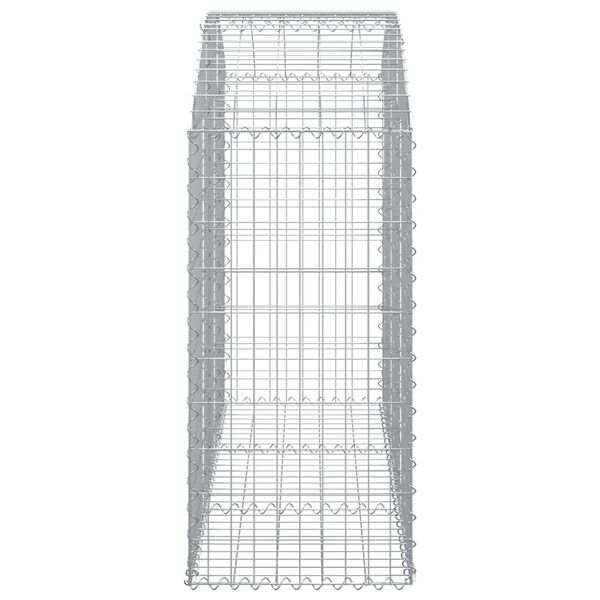 vidaXL Cesto gabião arqueado 150x50x100/120 cm ferro galvanizado