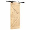 vidaXL Porta Deslizante 85 x 210 cm Natural e Preto