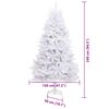 vidaXL &Aacute;rvore de Natal Articulada Artificial Branco 240 cm PVC e A&ccedil;o