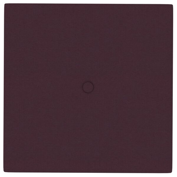 vidaXL Painel de parede 12 pcs 30x30 cm tecido 1,08 m&sup2; roxo