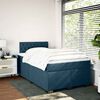 vidaXL Cama boxspring com colch&atilde;o 120x200 cm veludo azul-escuro