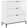 vidaXL Buffet Branco Brilhante 79,5 x 33 x 82 cm Madeira processada