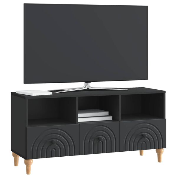 vidaXL Gabinete para TV Preto 102 x 34,5 x 50 cm Madeira engenheirada