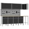 vidaXL Conjunto de Arm&aacute;rios de Trabalho Manual 12 unid. Preto e Cinza