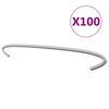 vidaXL Ganchos para gabi&otilde;es 100 pcs a&ccedil;o galvanizado 30 cm