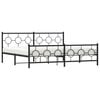 vidaXL Estrutura de cama com cabeceira e p&eacute;s 200x200 cm metal preto