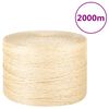 vidaXL Corda 100% sisal 3 mm 2000 m