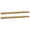vidaXL Prateleiras de parede 2 pcs 110x15x4 cm madeira de teca maci&ccedil;a
