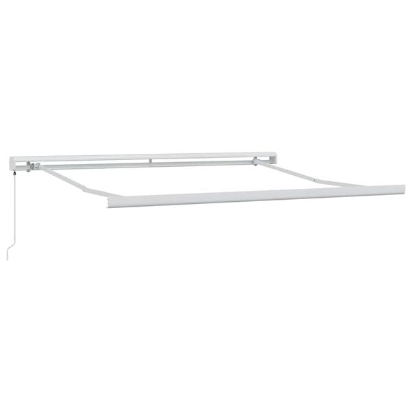 vidaXL Toldo Retr&aacute;til Verde e Branco 300 x 250 cm Tecido e Metal