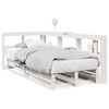 vidaXL Cama com estante sem colch&atilde;o 90x200 cm pinho maci&ccedil;o branco