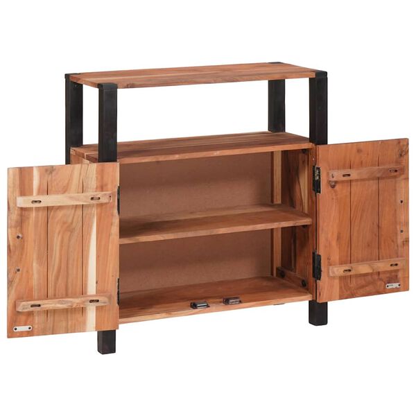 vidaXL Buffet Castanho 70 x 30 x 75 cm Madeira de acácia maciça