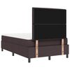 vidaXL Cama Box com colch&atilde;o Marrom Escuro 120 x 190 cm tecido