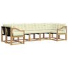 vidaXL Conjunto de Sof&aacute;s para Exterior 7 unid. Branco e Creme