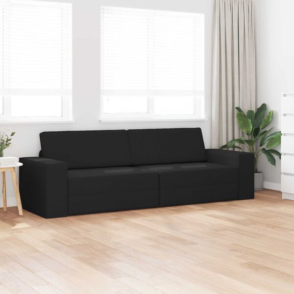 vidaXL Sof&aacute;-Cama 200cm Preto tecido