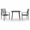 vidaXL 3 pcs conjunto de jantar para jardim