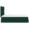 vidaXL Estrutura cama otomana colch&otilde;es 140x190 cm veludo verde escuro