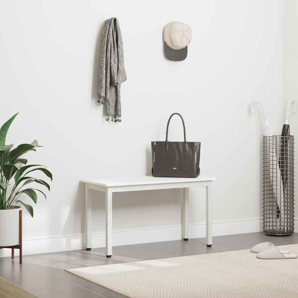 vidaXL banco Branco 80 x 35 x 45 cm Madeira de Pinheiro S&oacute;lida