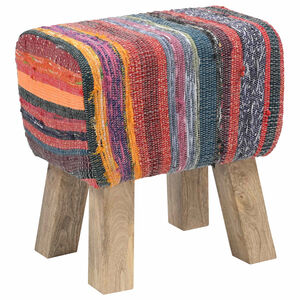 vidaXL banco 40 x 30 x 45 cm Couro Verdadeiro Multicolor
