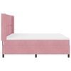 vidaXL Cama Box com colch&atilde;o com led Rosa 180 x 200 cm Veludo