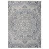 vidaXL Tapete de tecido plano para exterior 140x200 cm padr&atilde;o azul