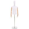 vidaXL Mannequin Ajust&aacute;vel de 170-218 cm com Base Masculino PP Branco