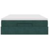 vidaXL Estrutura de cama otomana com colch&atilde;o 140x190cm verde escuro