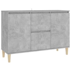 vidaXL Aparador 101x35x70 cm derivados de madeira cinzento cimento