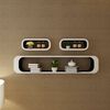 Conjunto 3 prateleiras de parede em forma de cubo MDF branco/preto