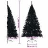 vidaXL &Aacute;rvore de Natal Artificial Pr&eacute;-iluminada Preto 240 cm PVC