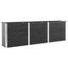 vidaXL Canteiro de jardim elevado 300x50x91 cm WPC cinzento