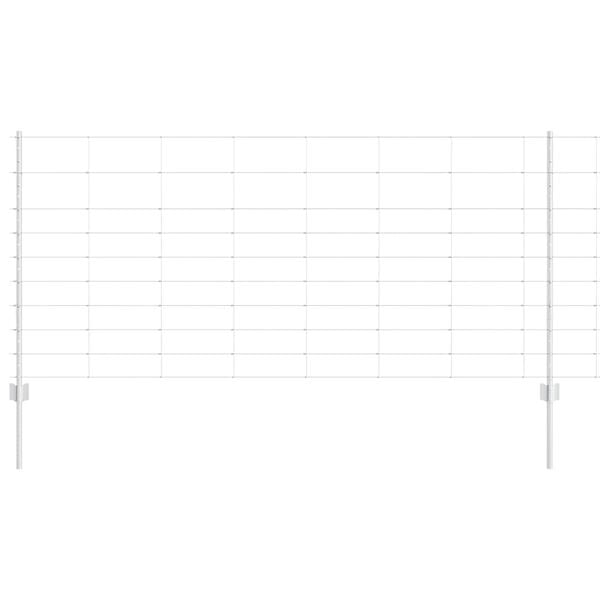 vidaXL Cerca com Poste Prateado 1 x 50 m A&ccedil;o