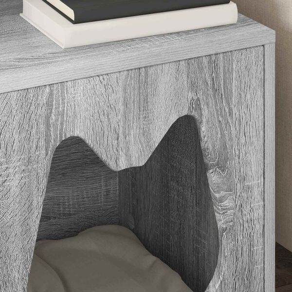 vidaXL Casa para Gatos Cinza Sonoma 42,5 x 40 x 53,5 cm