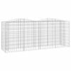 vidaXL Canteiro elevado gabi&atilde;o arqueado 200x50x100cm ferro galvanizado