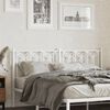 vidaXL Cabeceira de cama 150 cm metal branco