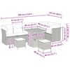 vidaXL Conjunto de Sofá de Jardim 9 pcs Bege vime PE