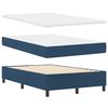 vidaXL Cama Box com colch&atilde;o com cabeceira Azul 120 x 190 cm tecido