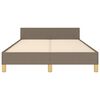 vidaXL Estrutura de cama sem colch&atilde;o 120x190cm tecido cinzento