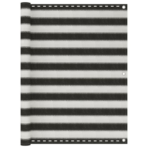 vidaXL Tela varanda PEAD 120x500 cm antracite e branco