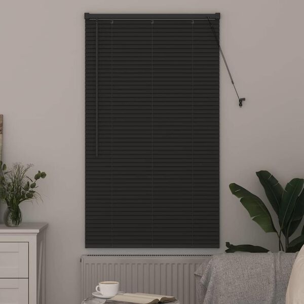 vidaXL Persianas venecianas Manual Cinza Escuro 130 x 75 cm Alum&iacute;nio