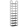 vidaXL Sapateira 10 camadas 44x28x180 cm tecido n&atilde;o tecido preto