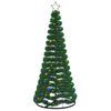 vidaXL &Aacute;rvore de Natal de ouropel com LED e base EKENAS 180 cm 220 LED