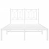 vidaXL Estrutura de cama com cabeceira 120x190 cm metal branco