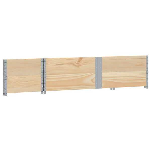 vidaXL Colares para paletes 2 pcs 150x50 cm madeira de pinho maci&ccedil;a