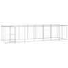 vidaXL Canil de exterior com telhado 16,94 m&sup2; a&ccedil;o galvanizado