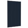vidaXL Painel de telhado 36 unid. Antracite 80 x 45 cm A&ccedil;o galvanizado
