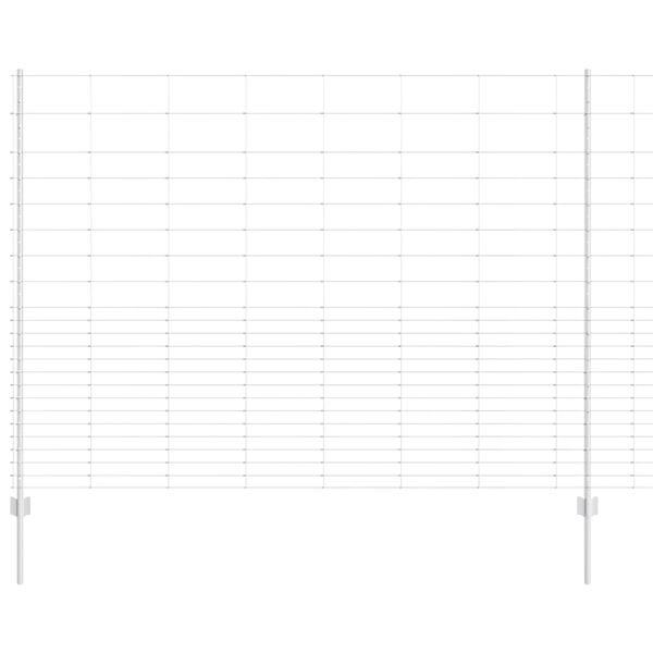vidaXL Cerca com Poste Prateado 1,6 x 25 m A&ccedil;o