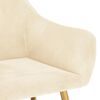 vidaXL Cadeiras de jantar 2 pcs veludo cor creme