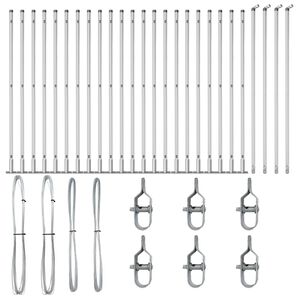 vidaXL Poste de Cerca Outros 26 pcs Cinzeto 3,2 x 3,2 x 83,5 cm Aço